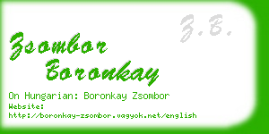 zsombor boronkay business card